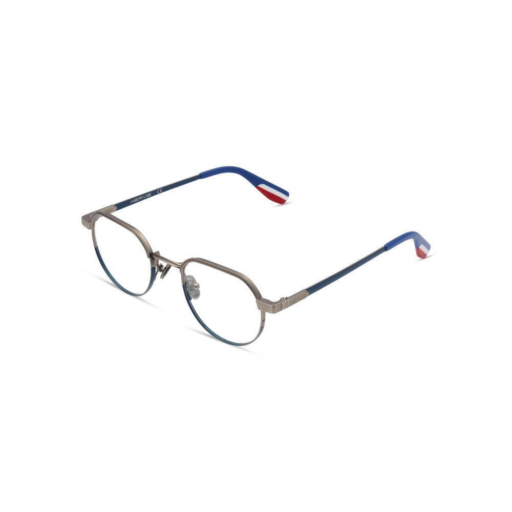 (1) H2204 C1 Hervis Eyewear blue and silver optical frame
