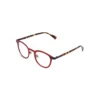 Hervis Eyewear red square eyeglasses with tortoiseshell temples