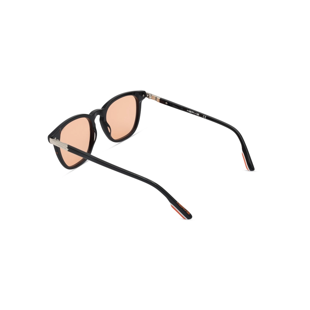 Hervis Eyewear black round sunglasses with peach lenses