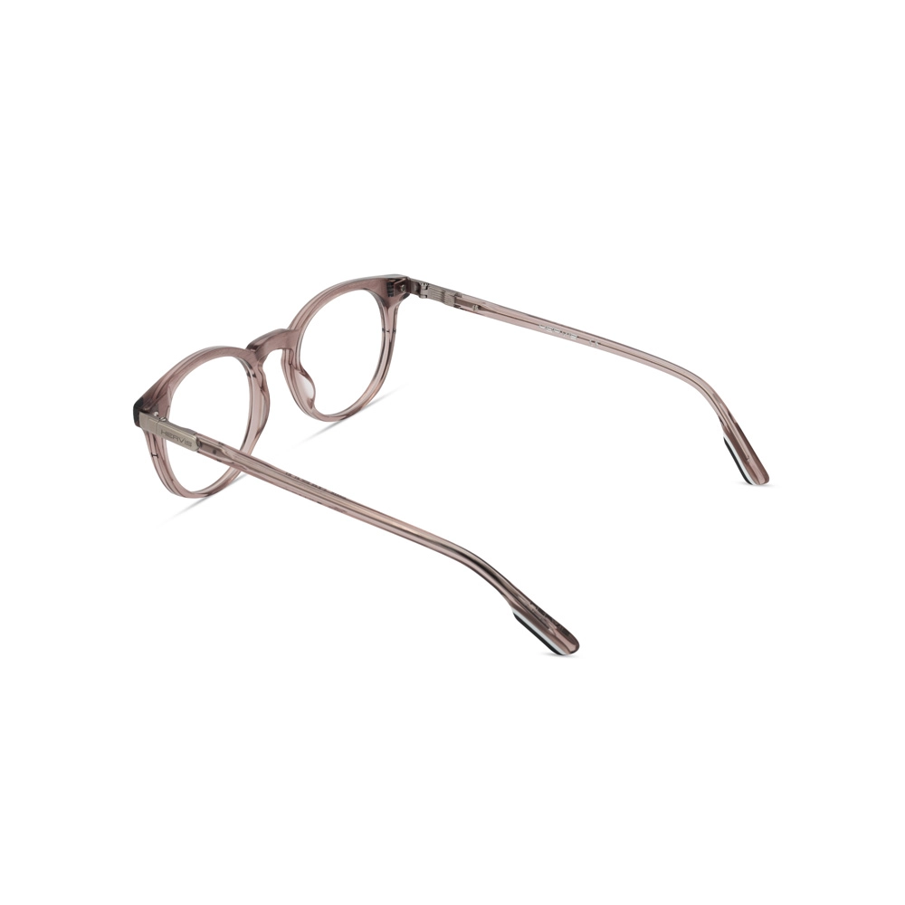 Hervis Eyewear translucent blush round eyeglasses