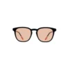 (4) H2208 C1 Hervis Eyewear black square sunglasses with peach lenses