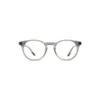 (4) H2210 C1 Hervis Eyewear translucent gray round eyeglasses