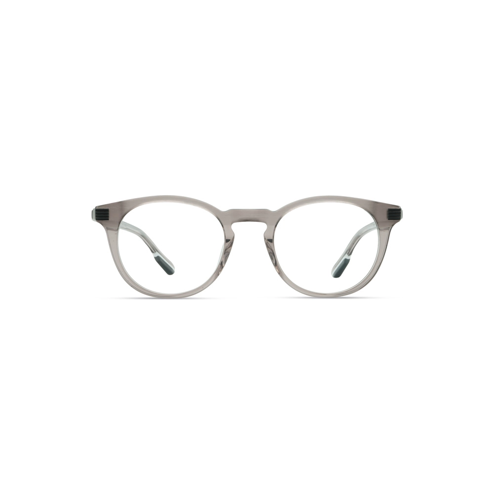 Hervis Eyewear translucent gray round eyeglasses