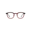 Hervis Eyewear red round eyeglasses with clear lenses