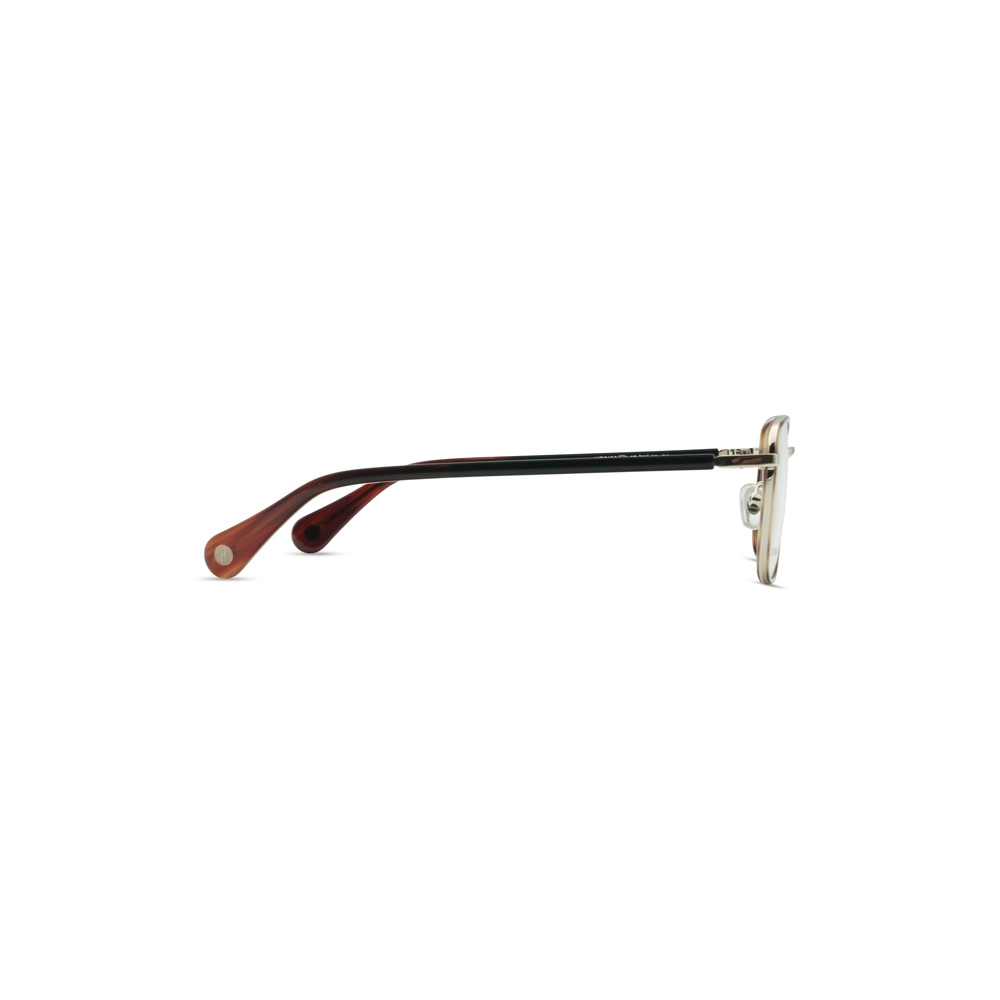 Hervis Eyewear side-view square eyeglasses with dark temples and brown tips